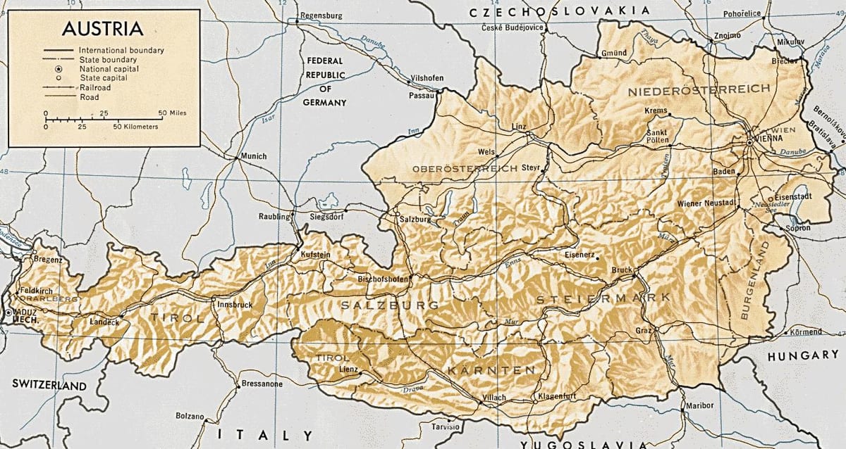 österreich Landkarte