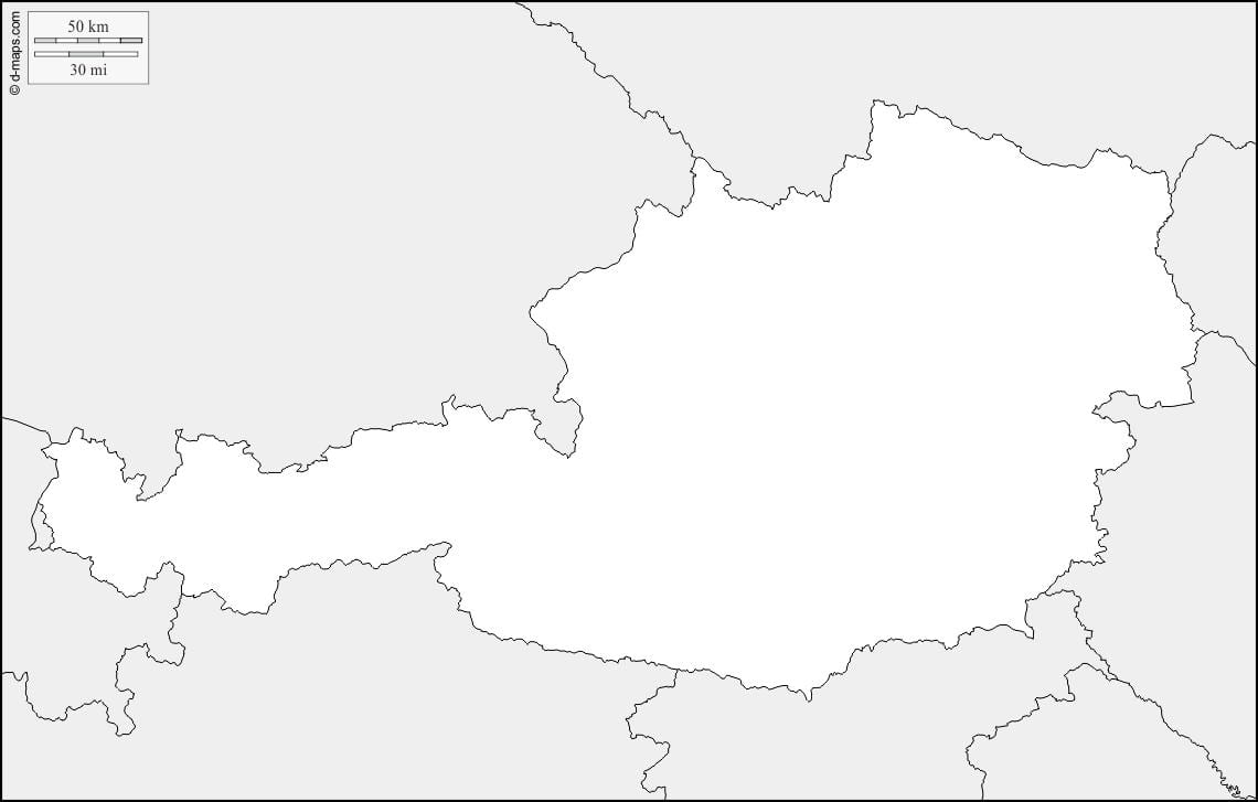 Karte österreich Landkarte Umriss