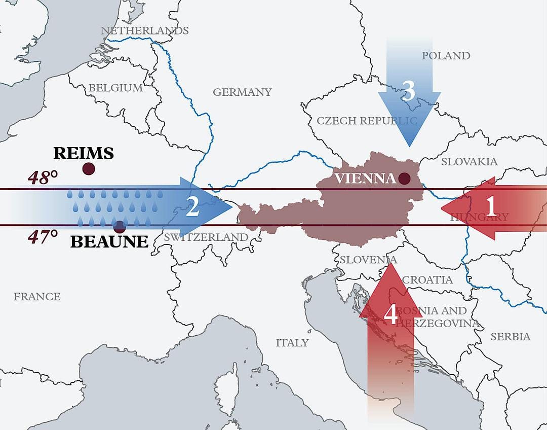 Karte von österreich Klima