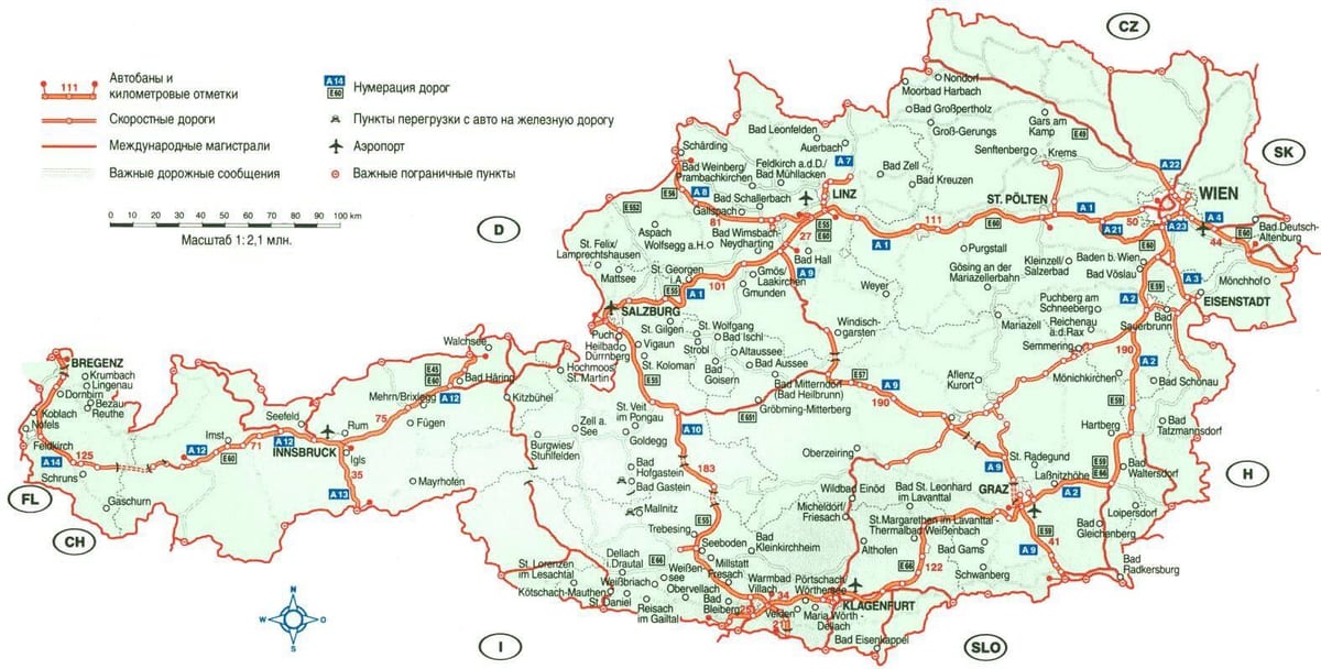 österreich Reise-Karte