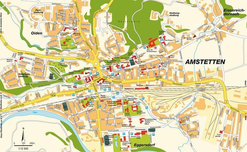 Karte von amstetten österreich