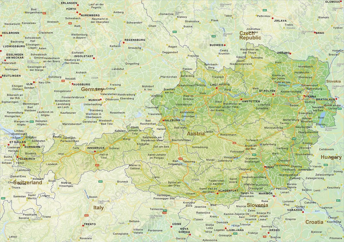 Karte von bruck österreich