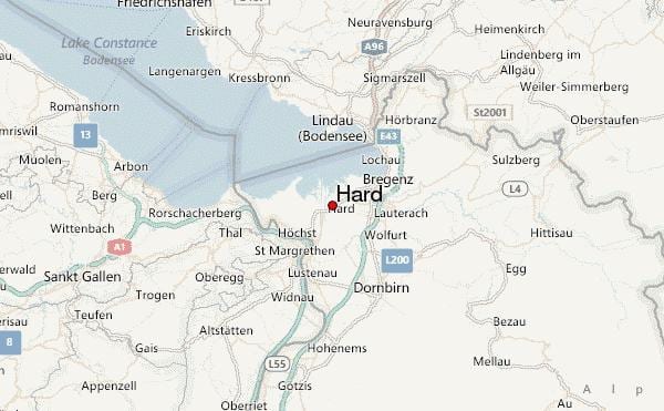 Landkarte von hart-österreich