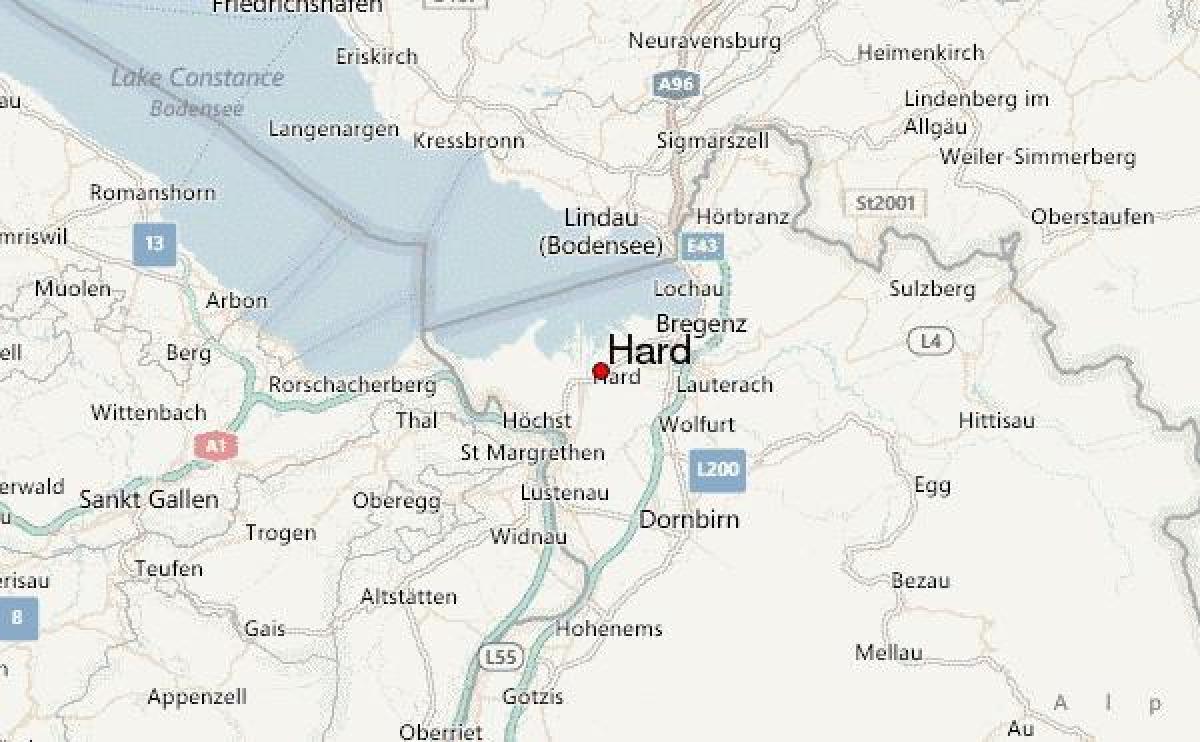 Landkarte von hart-österreich