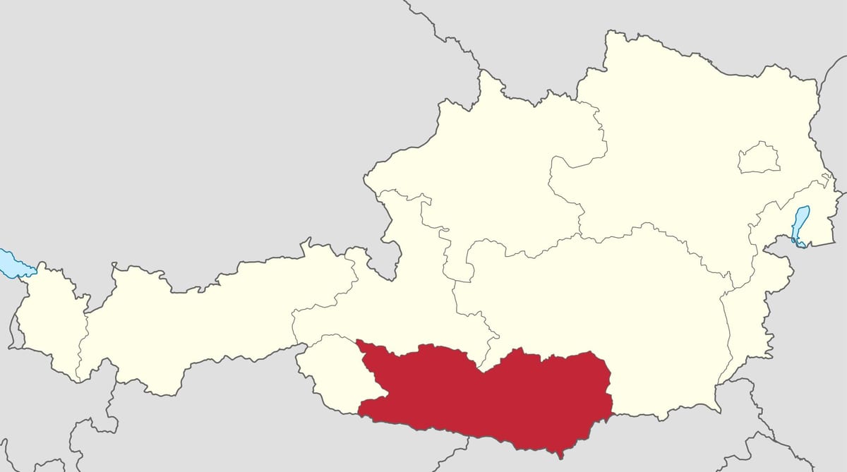 Karte Kärnten, österreich 