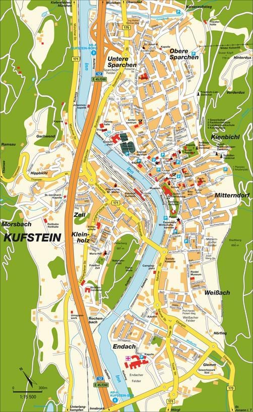 Karte von kufstein österreich