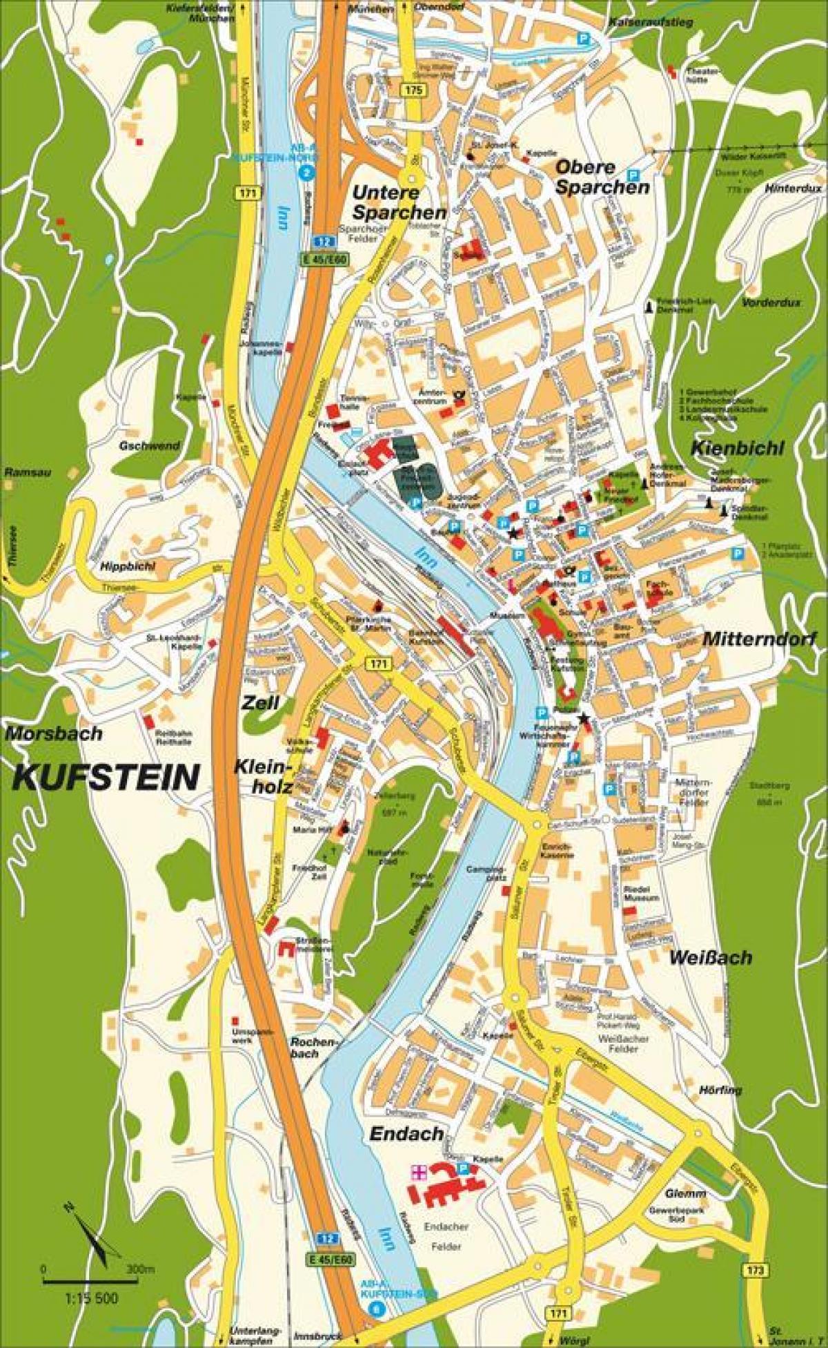 Karte von kufstein österreich