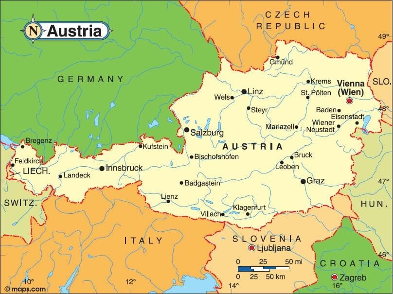 Karte von landeck österreich