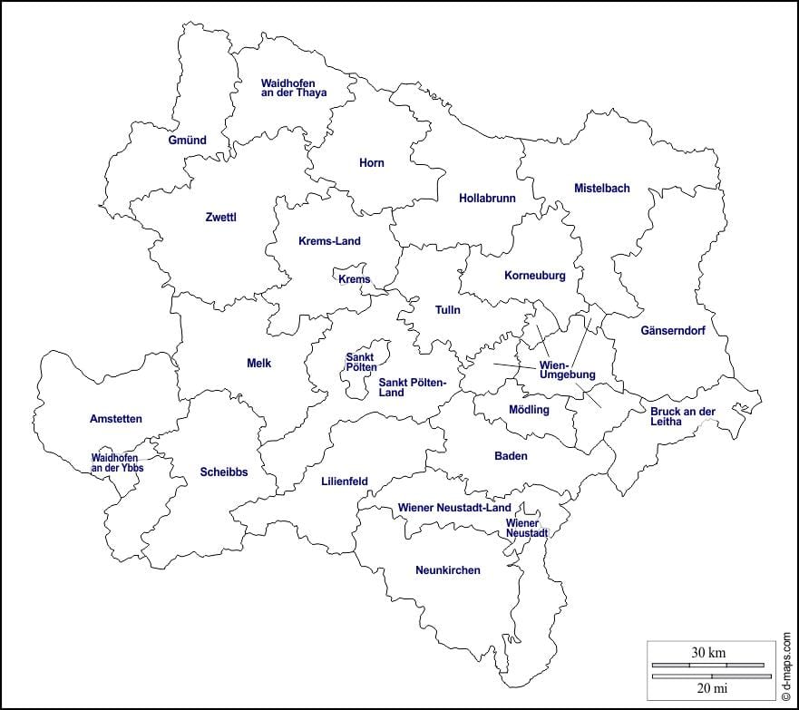 Karte von modling in österreich