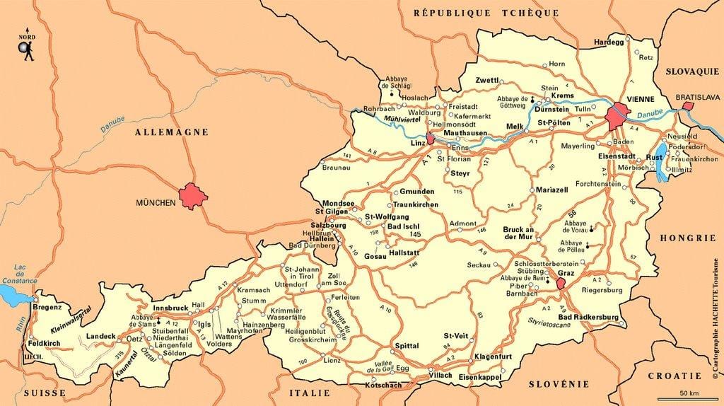 Karte von wien, österreich