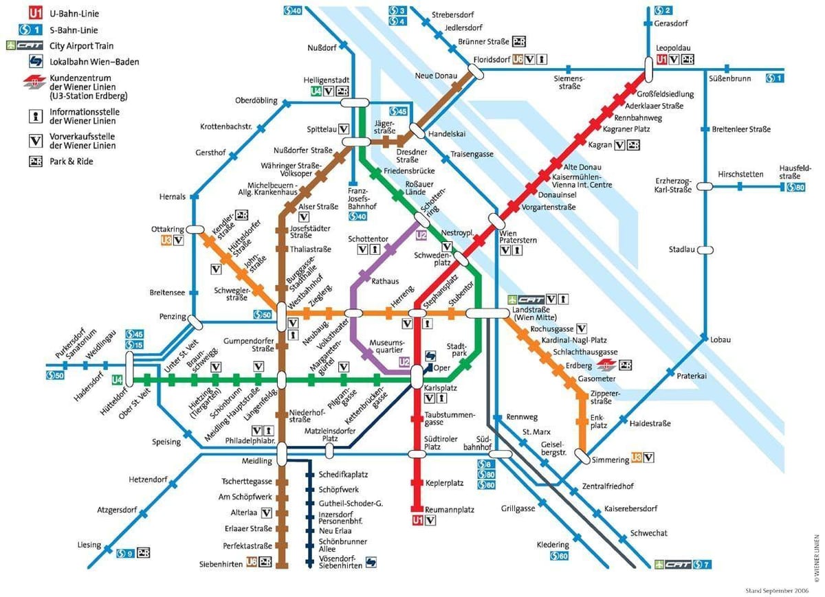 Wien U-Bahn Karte