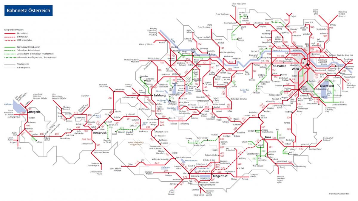 obb österreichischen rail-Karte
