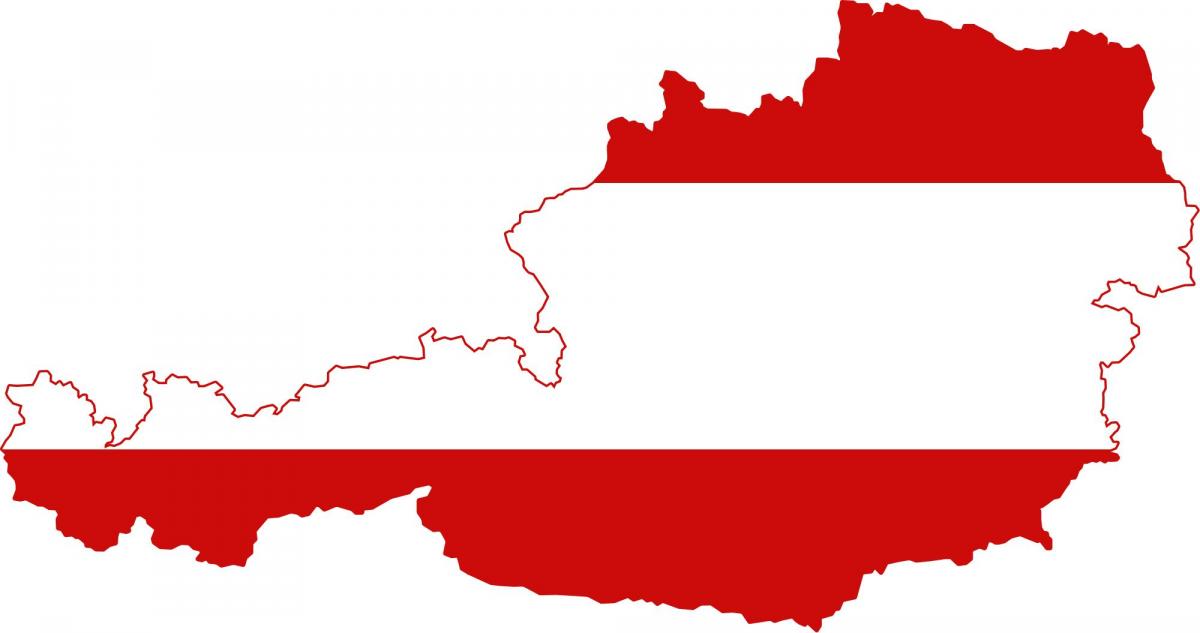 österreich, Karte, fahne