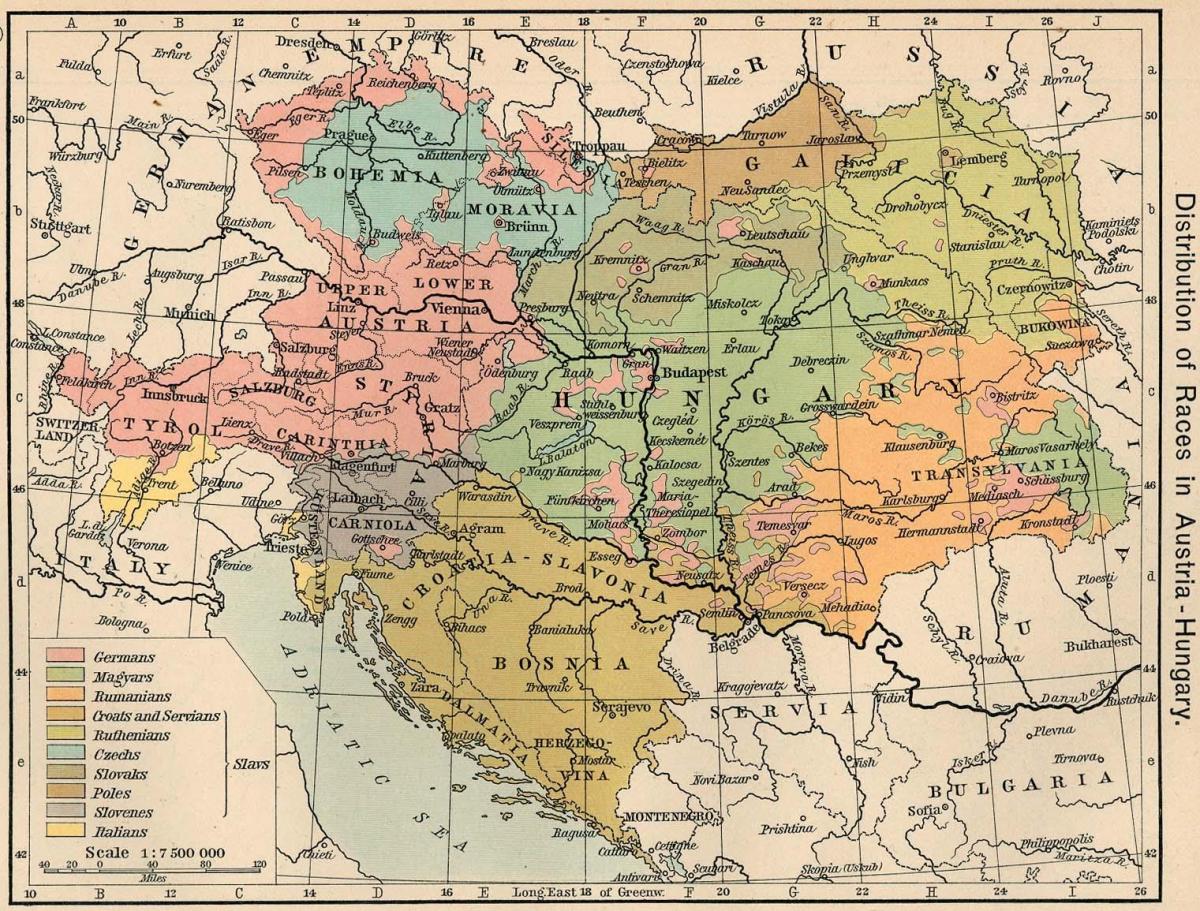 österreich-Ungarn Karte 1900