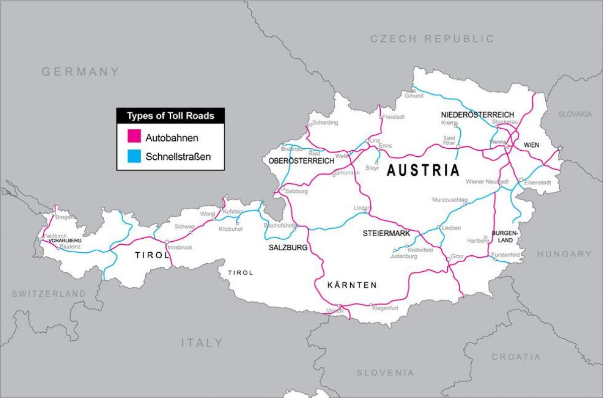 Mautstraßen in österreich anzeigen