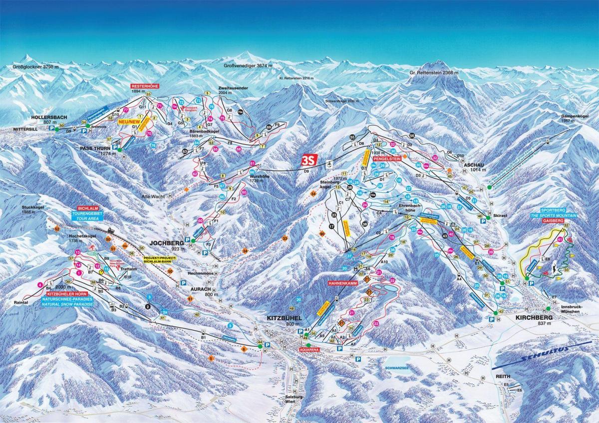 österreich-ski-Karte