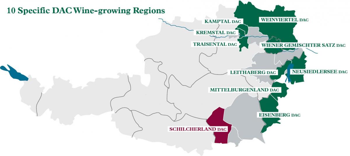 österreichischen Wein Regionen anzeigen