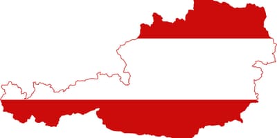 Österreich, Karte, fahne