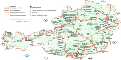 Detaillierte Karte von österreich