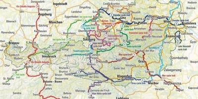 Karte von österreich Radfahren