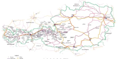Karte von österreich-Straßenbahn 