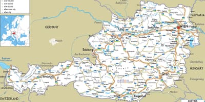 Karte der österreichischen route
