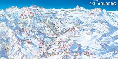 Karte von arlberg österreich