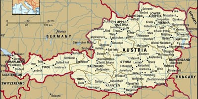 Karte der Burgen in österreich