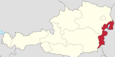 Karte von burgenland-österreich