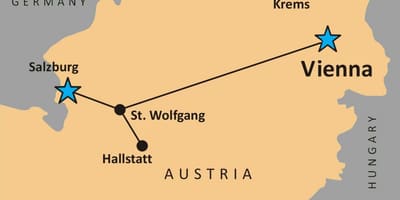 Karte von hallstatt österreich 