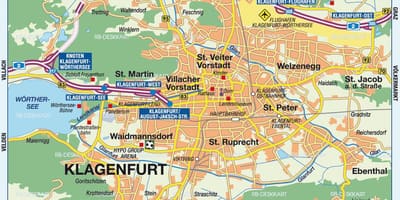 Karte von klagenfurt austria