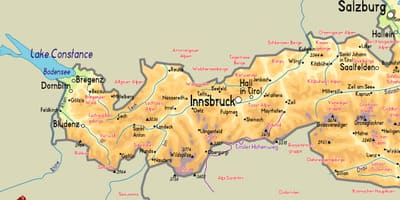 Karte von mayrhofen österreich