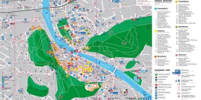 Karte, touristische Karte von salzburg, österreich