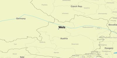Karte von wels, österreich