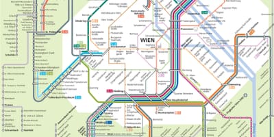 Bahnhöfe in Wien, österreich Karte