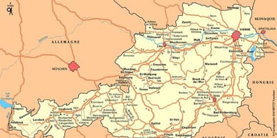 Karte von wien, österreich